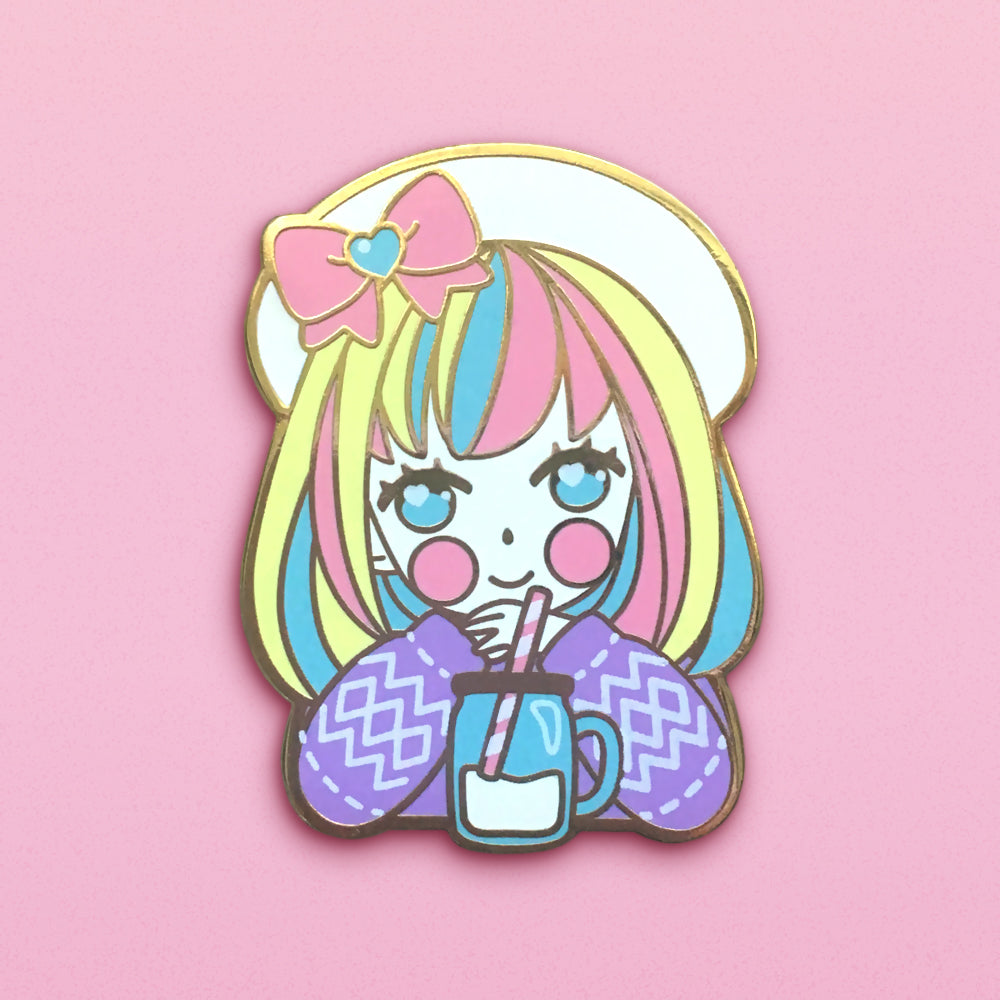 Milk Party Enamel Pin Shiroi Room
