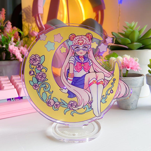 Bunny on the Moon - Double Sided Acrylic Stand