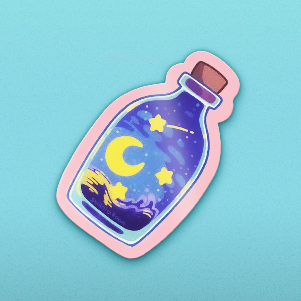 Moon Bottle - Paper Sticker