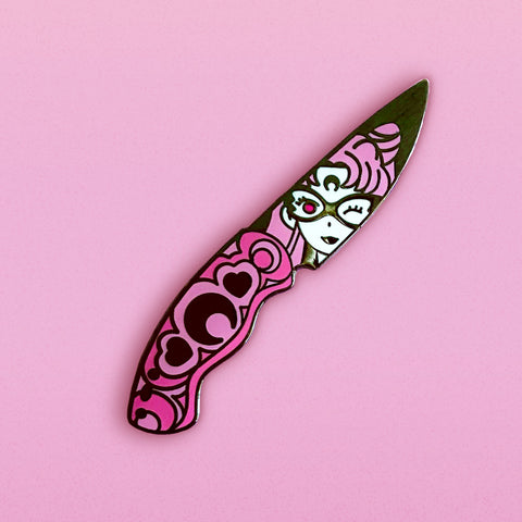 Black Moon Knife - Enamel Pin