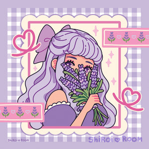 Lavender Bouquet - Mini Square Art Print