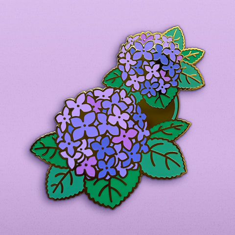 Lavender Hydrangea - Enamel Pin