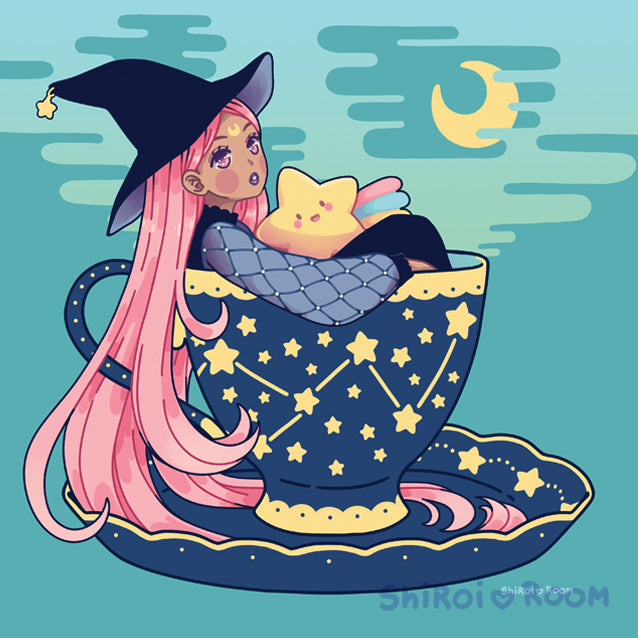 Night Tea Witch - Square Art Print