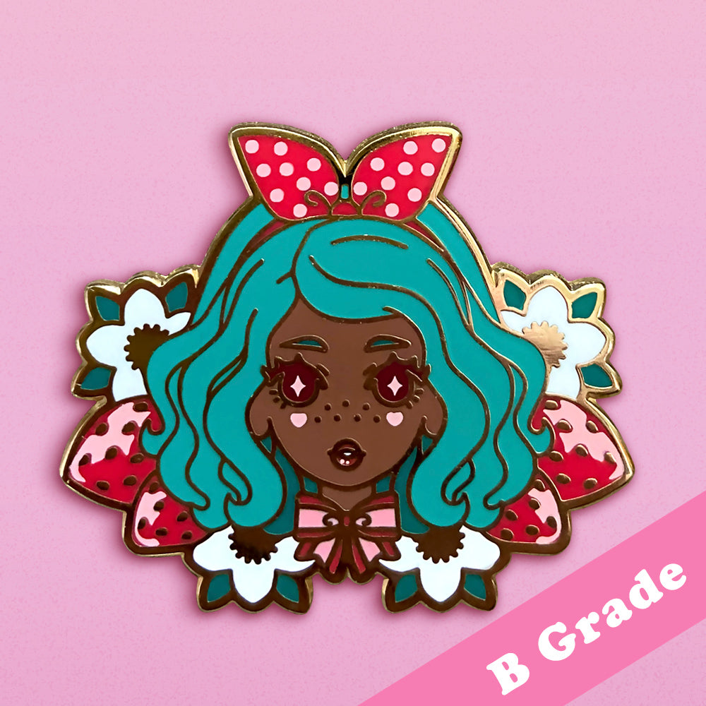 (B) Strawberry Cute - Enamel Pin