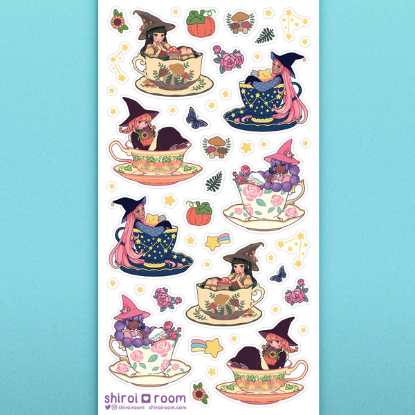 Witches' Tea Party - Sticker Sheet