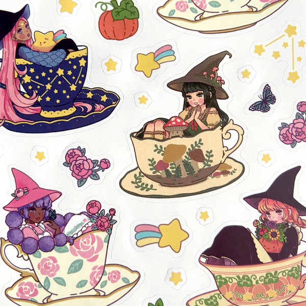 Witches' Tea Party - Sticker Sheet